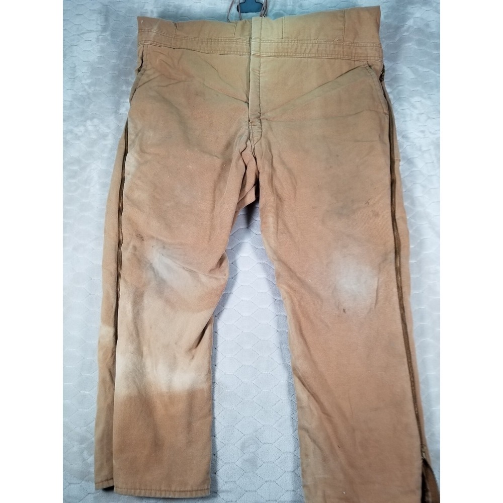 VTG Walls Blizzard Pruf Mens XL Reg Canvas Quilted Insulated Bibs Overalls USA